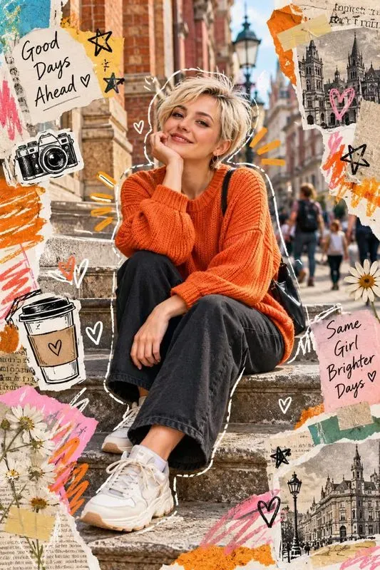 Playful Artistic Urban Portrait Collages