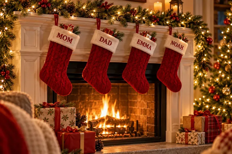 Family Name Christmas Stocking Photos