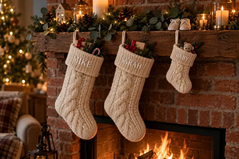 Family Name Christmas Stocking Photos