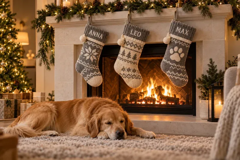 Family Name Christmas Stocking Photos