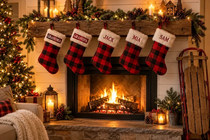 Family Name Christmas Stocking Photos