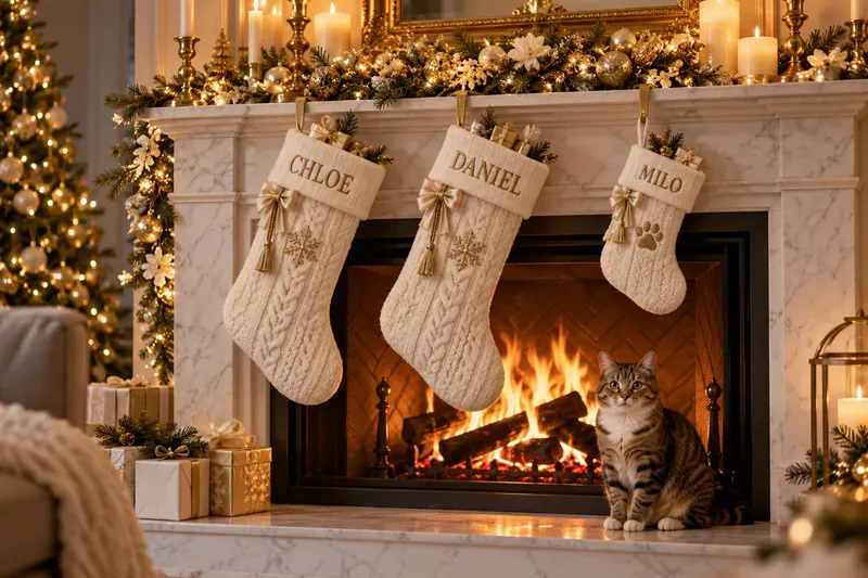 Family Name Christmas Stocking Photos