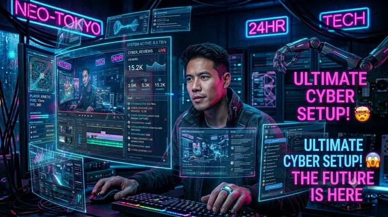 Cyberpunk Tech YouTube Thumbnails