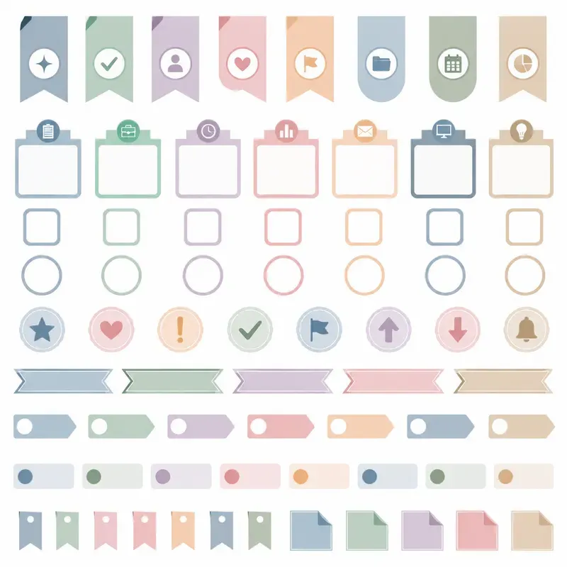 Aesthetic Todo Clipart Pack Stickers