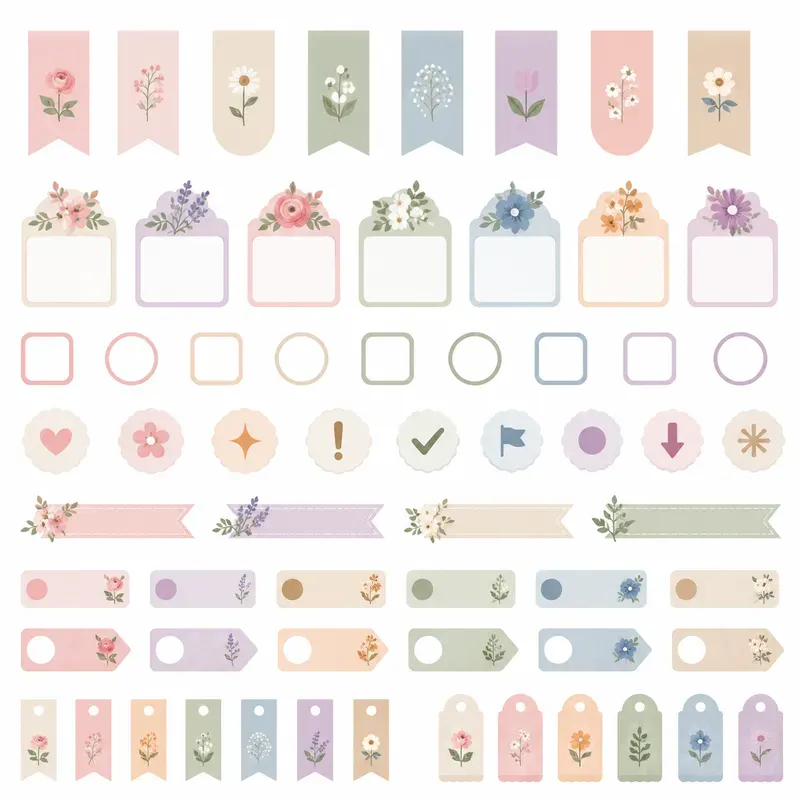 Aesthetic Todo Clipart Pack Stickers
