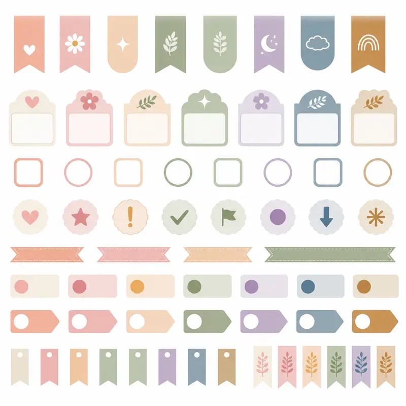 Aesthetic Todo Clipart Pack Stickers