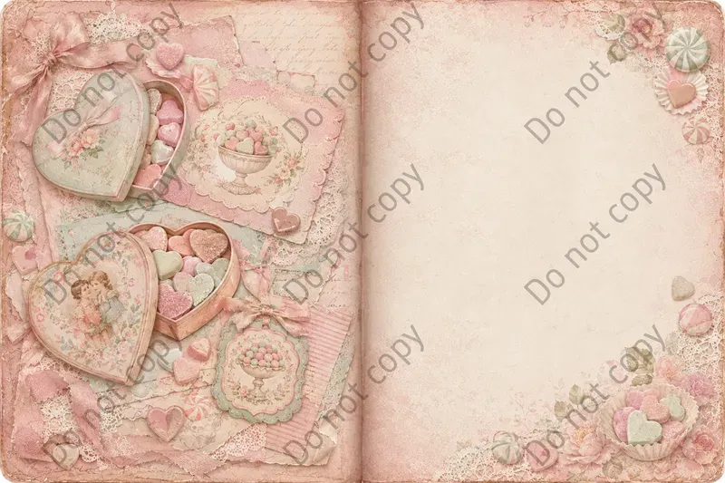 Valentine Romance Journal Spreads