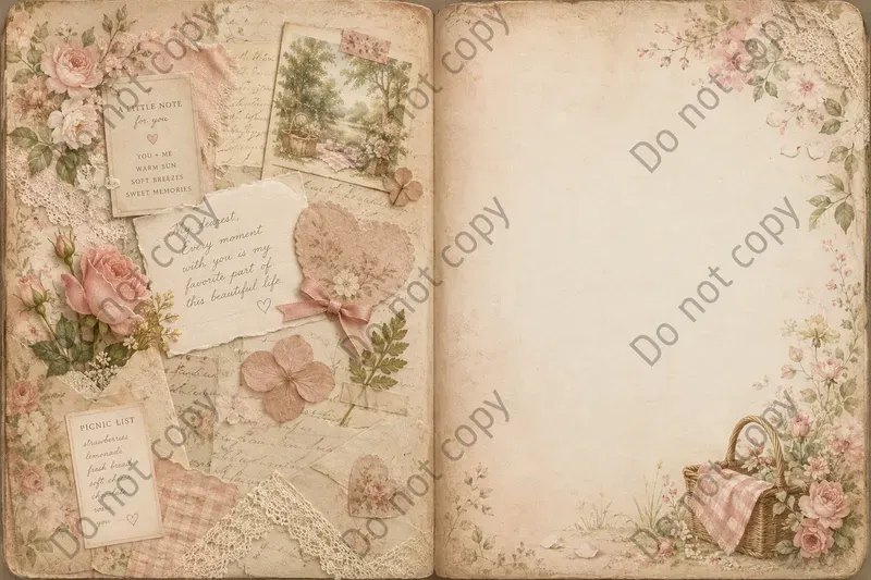 Valentine Romance Journal Spreads