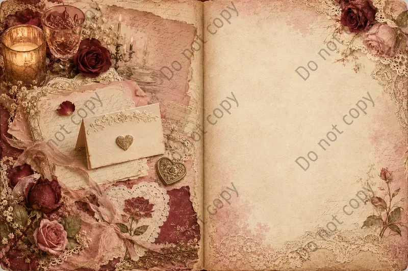 Valentine Romance Journal Spreads