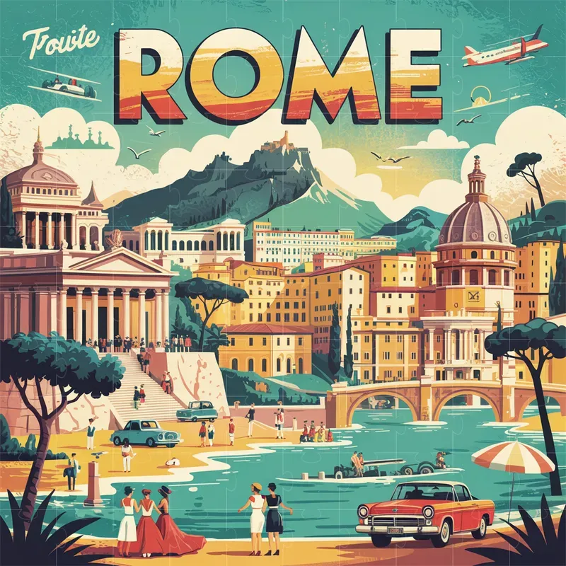 1950s Travel Posters Of Any City