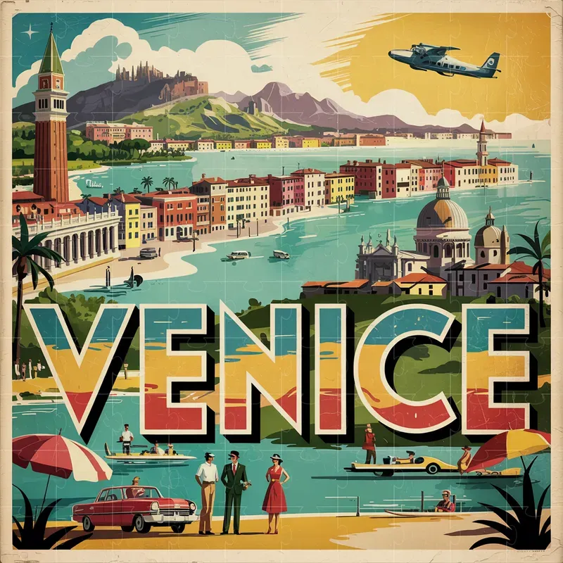 1950s Travel Posters Of Any City