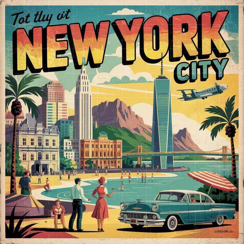 1950s Travel Posters Of Any City