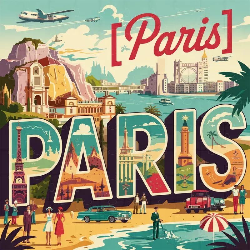 1950s Travel Posters Of Any City