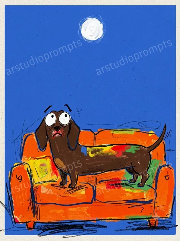 Minimalist Neofauvist Pet Solitude Art