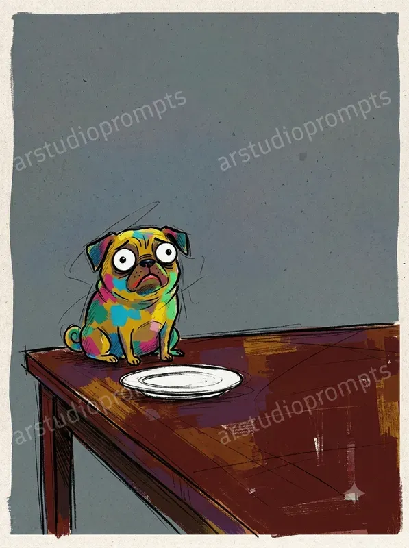 Minimalist Neofauvist Pet Solitude Art