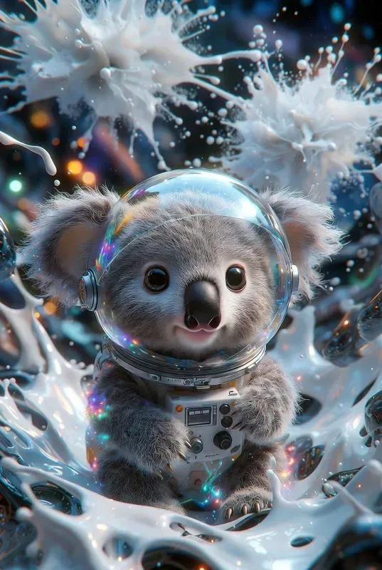 Adorable Animal Explorers In An Abstract