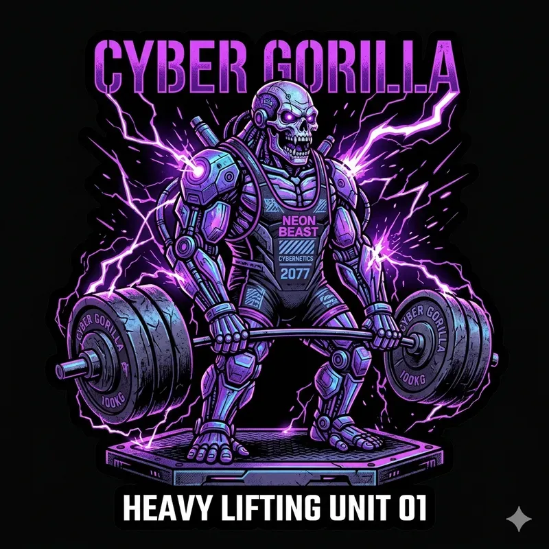 Nano Banana 2 Neon Cyber Gym Tshirts
