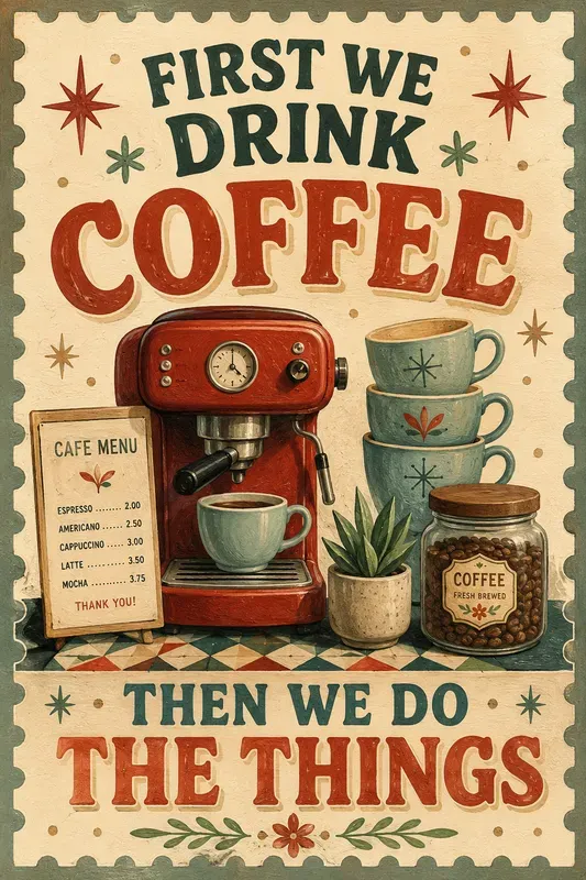 Retro Mid Century Still Life Posters
