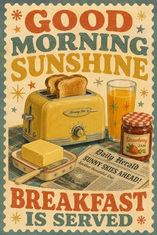 Retro Mid Century Still Life Posters