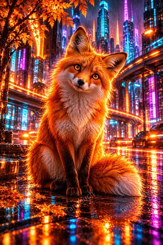 Neon Amber Cyberpunks