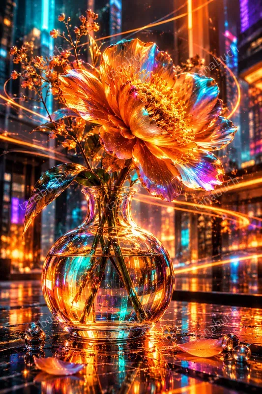 Neon Amber Cyberpunks