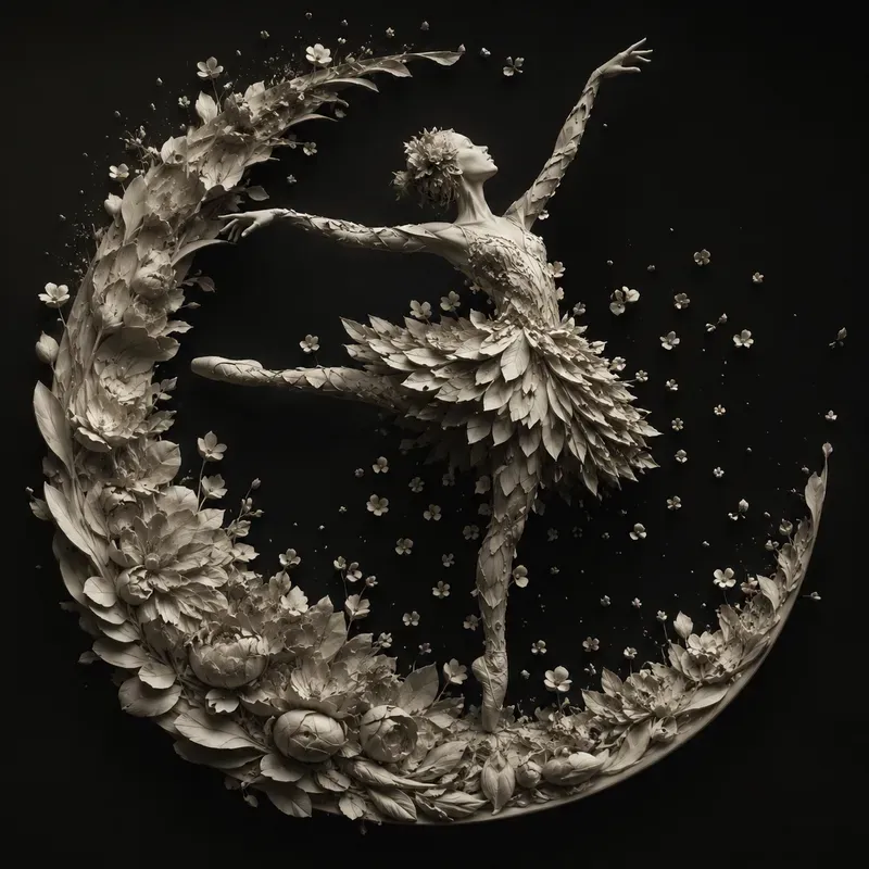 Surreal Petal Ballerina Art