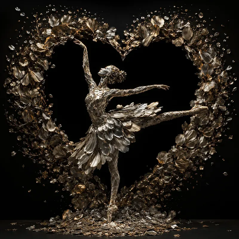 Surreal Petal Ballerina Art