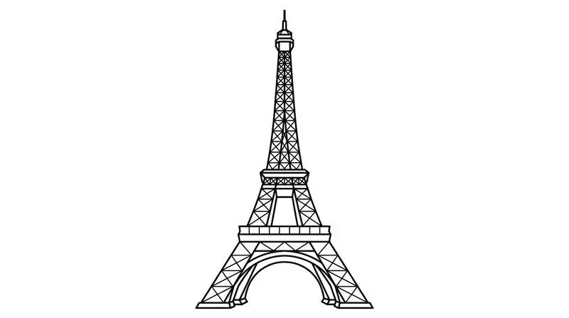 Lowpoly World Landmarks Line Art KDP