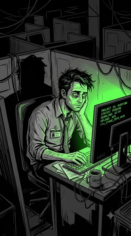 Neonoir Minimalist 2D Graphic Novel Art