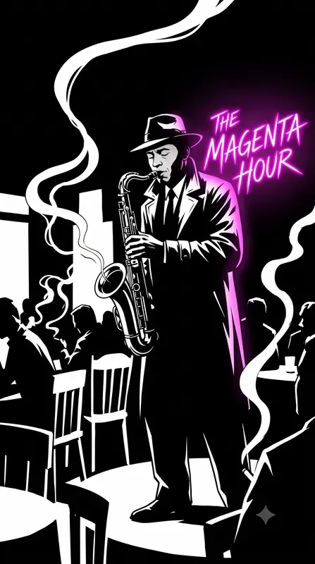 Neonoir Minimalist 2D Graphic Novel Art