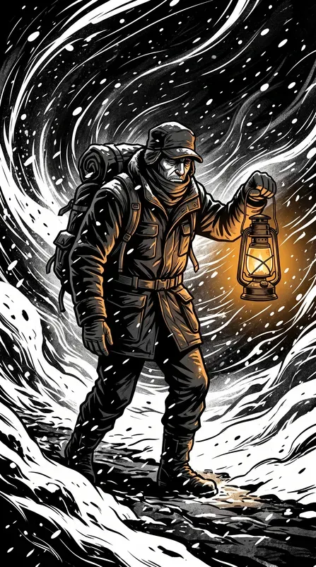 Neonoir Minimalist 2D Graphic Novel Art