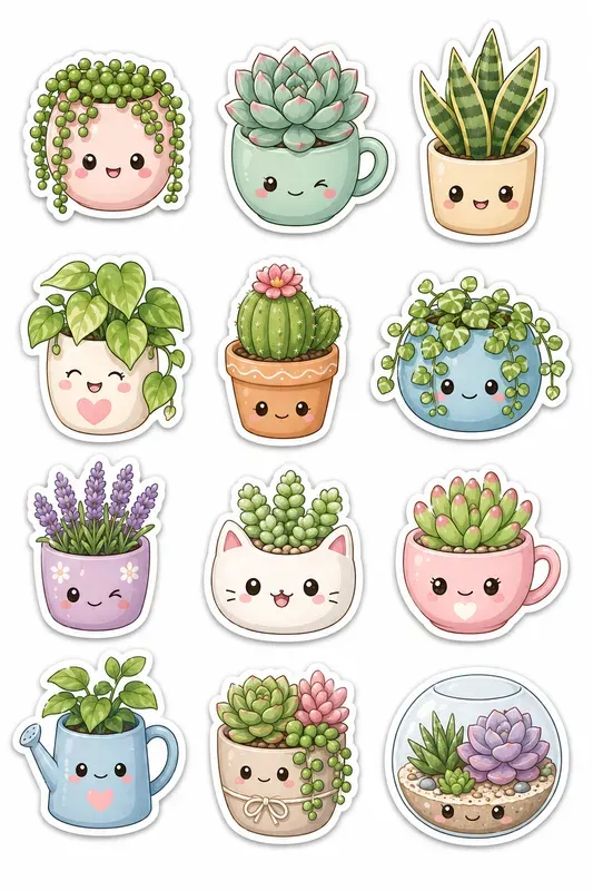 Kawaii Diecut Sticker Sheets