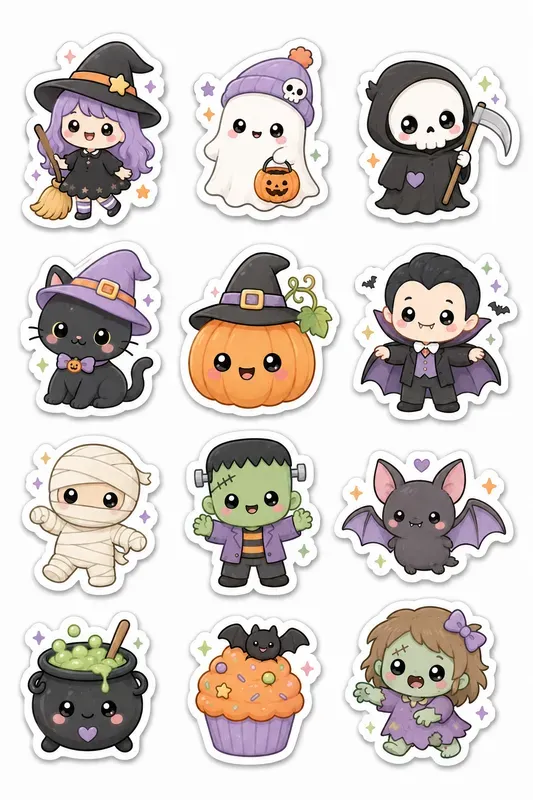 Kawaii Diecut Sticker Sheets