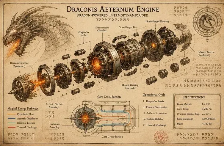 Fantasy Machine Blueprints Generator