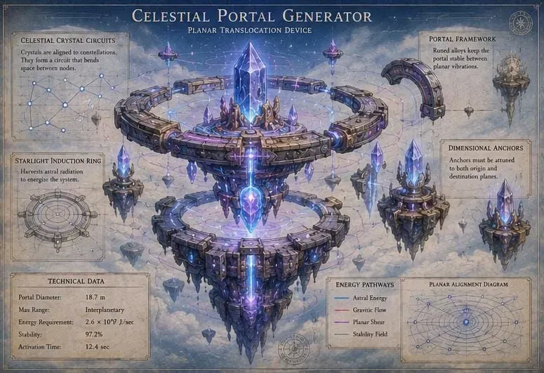 Fantasy Machine Blueprints Generator