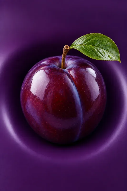 Glossy Monochrome 3D Fruit Portrait Cgis