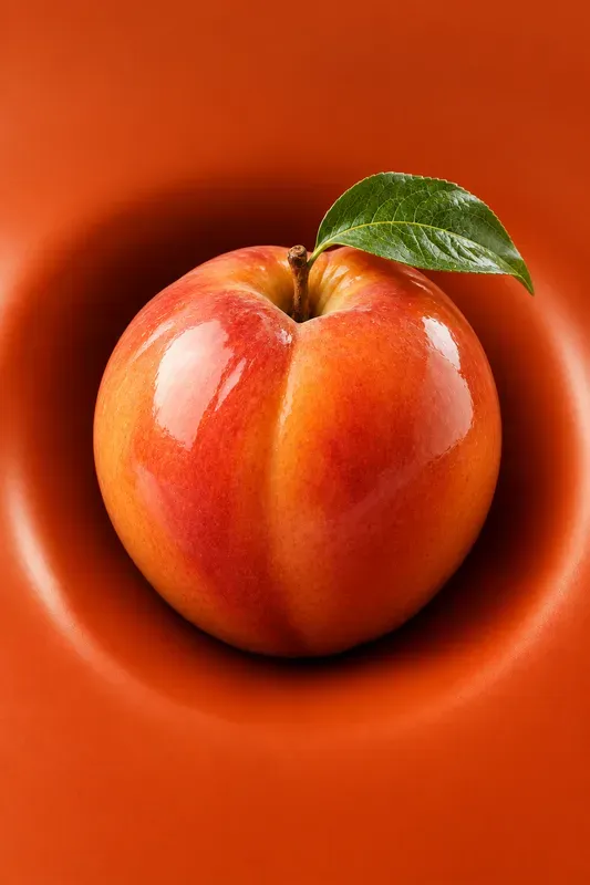 Glossy Monochrome 3D Fruit Portrait Cgis