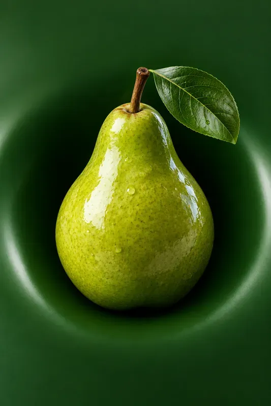 Glossy Monochrome 3D Fruit Portrait Cgis