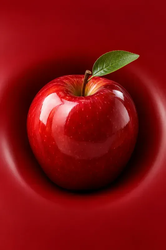 Glossy Monochrome 3D Fruit Portrait Cgis