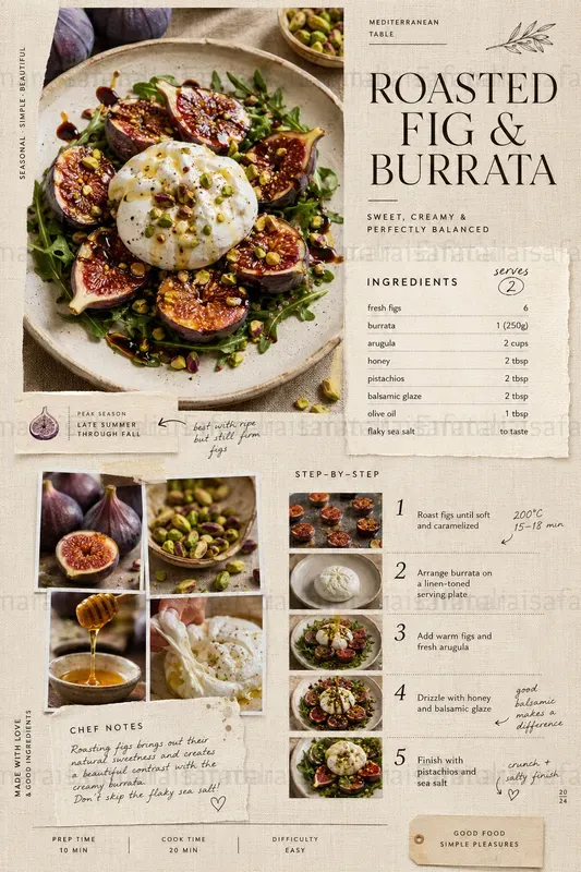 Linen Canvas Recipe Poster Generator