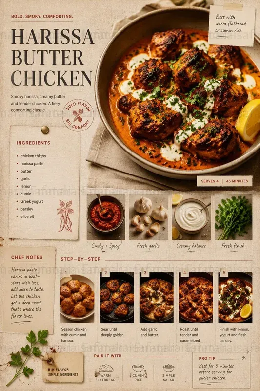 Linen Canvas Recipe Poster Generator