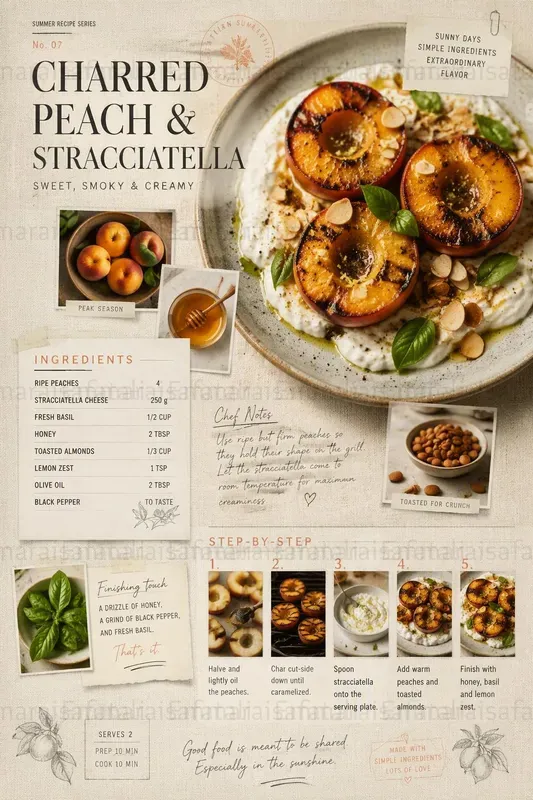 Linen Canvas Recipe Poster Generator