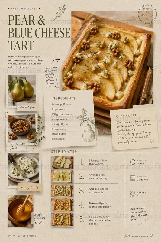 Linen Canvas Recipe Poster Generator
