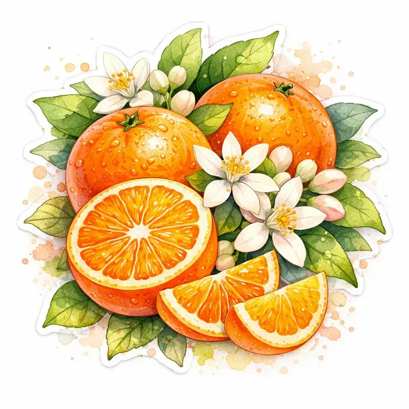 Floral Fruit Sticker Designs