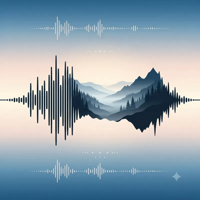 Soundwave Landscape Digital Art