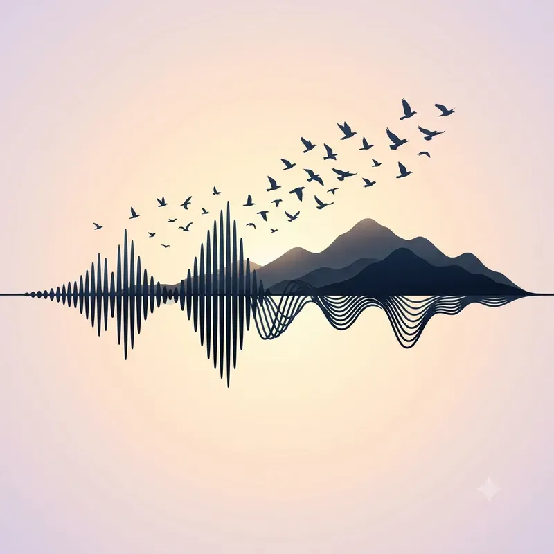 Soundwave Landscape Digital Art