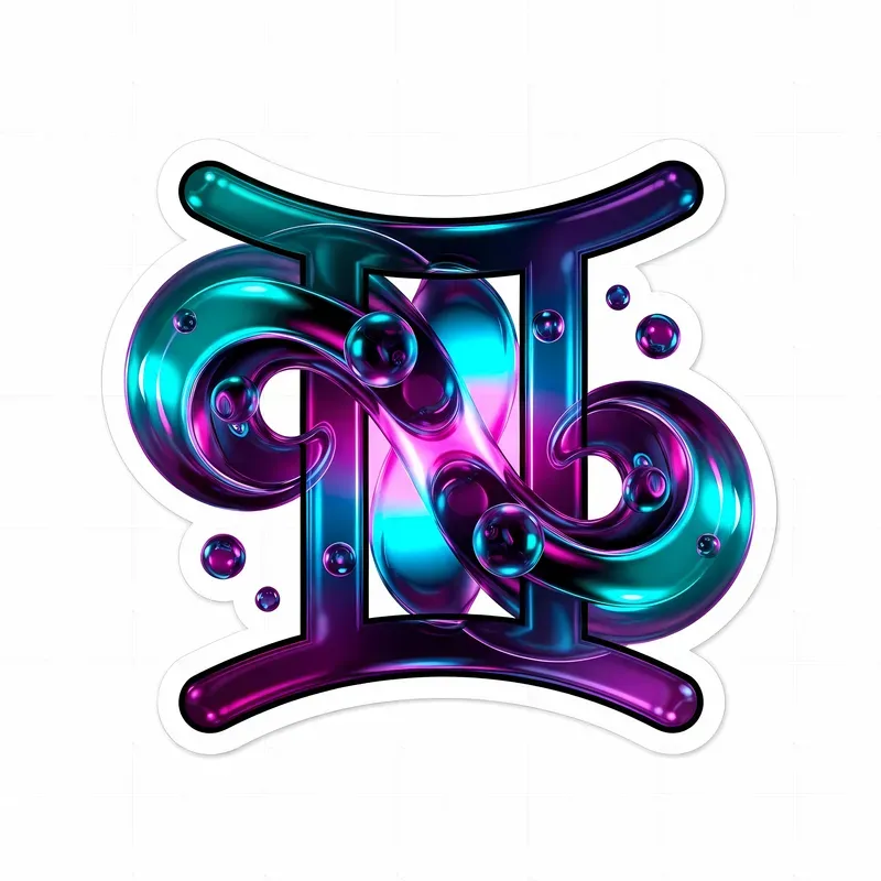 Liquidmetal Neon Sticker Art