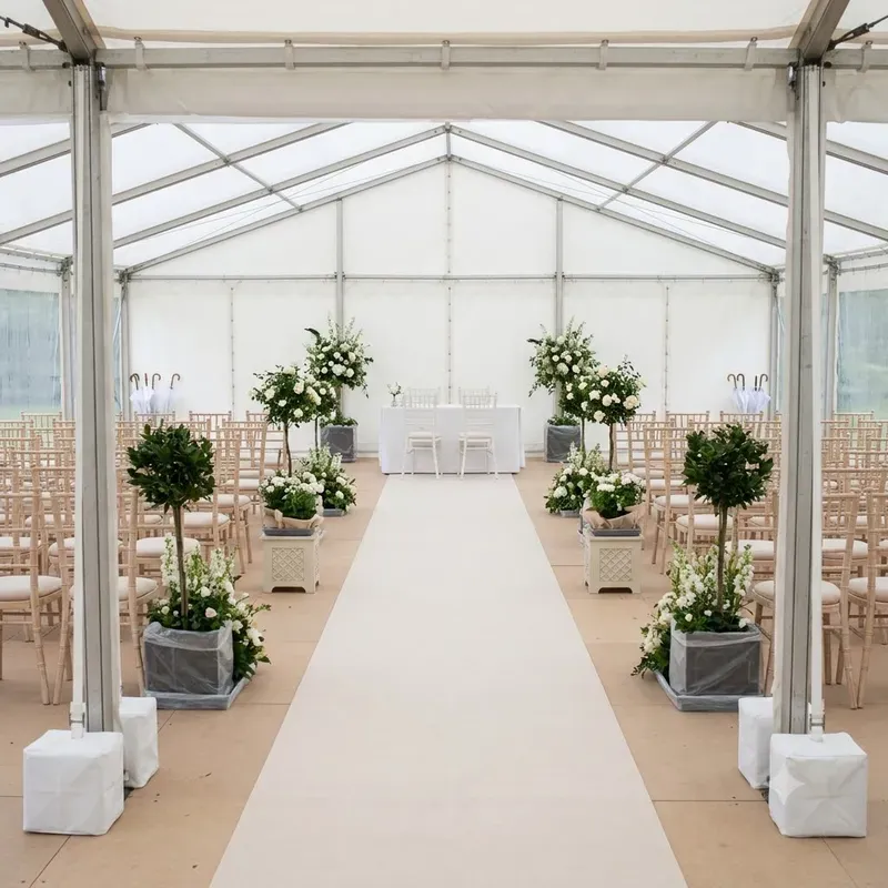 Wedding Rain Plan Setup Photo Builders