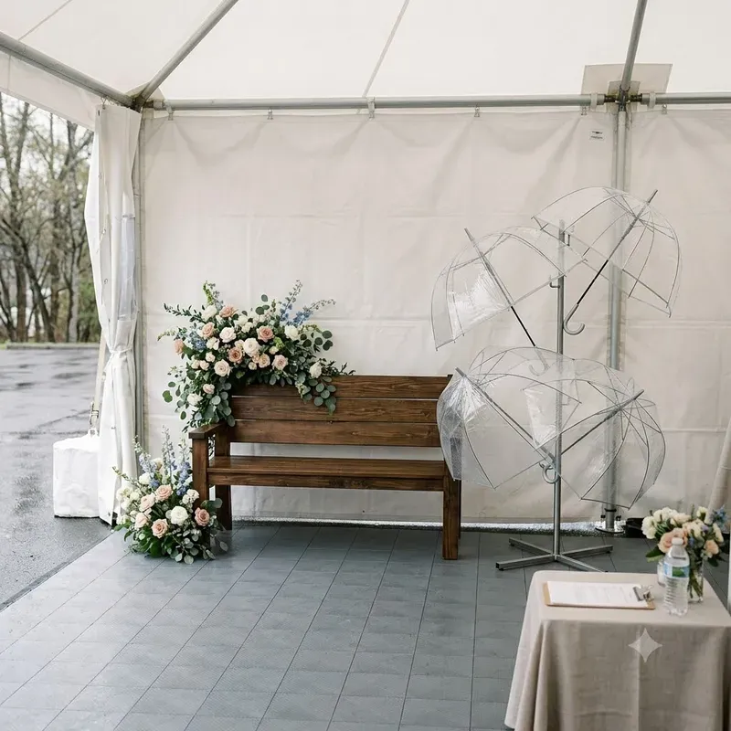 Wedding Rain Plan Setup Photo Builders
