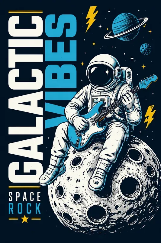 Lunar Music Space Tees